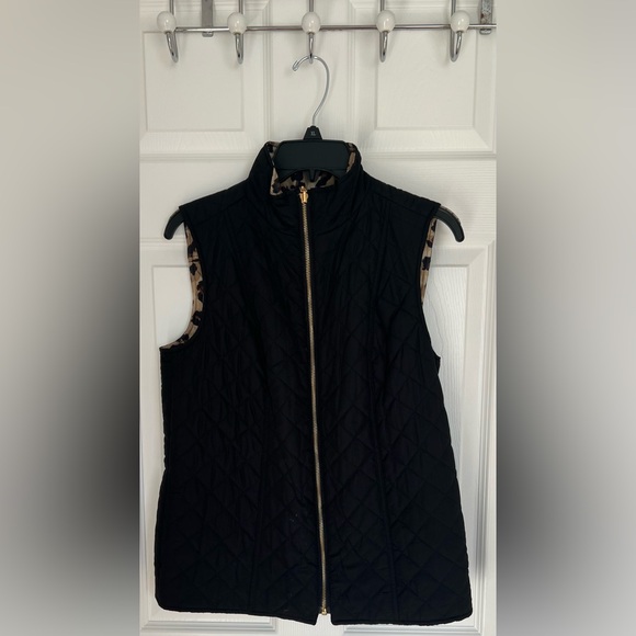 Black/Cheetah Reversible Vest - Picture 1 of 4